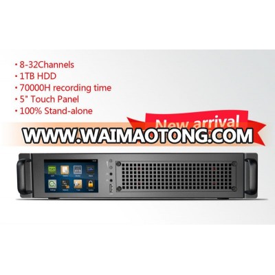 Telephone voice recorder 1TB hard disk recorder 8-32lines 70000hours recoriding time with 5inch touh screen